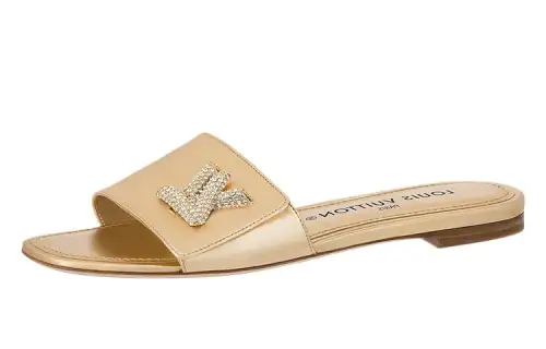 LOUIS VUITTON Shake Slide Slippers Women's Gold
