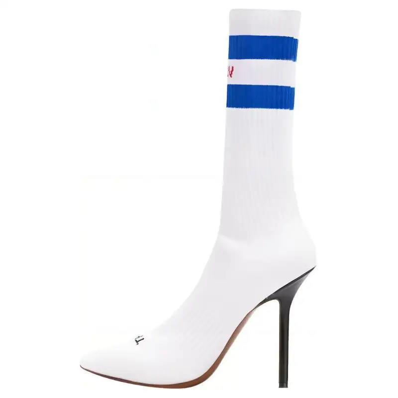 Vetements Fabric Ankle Boots Women's White