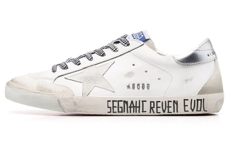 Golden Goose Super Star Low top Stylish Skateboarding Shoes Men's White