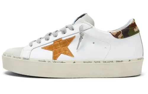 Golden Goose Hi Star Stylish Skateboarding Shoes Men's White
