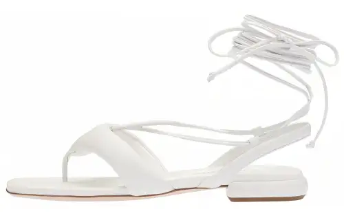 MIU MIU Leather One Strap Sandals Women's White