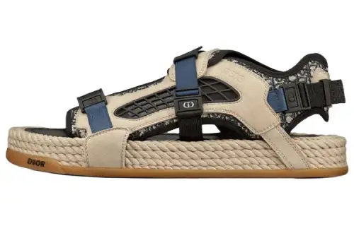 DIOR Atlas Sandal Beige Suede
