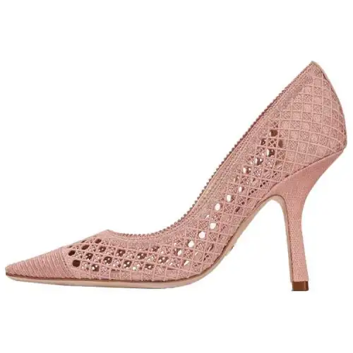 DIOR Capture Skeleton Slim Heel High Heels 10cm Women's Pink