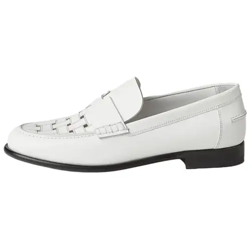 HERMES Kennedy Loafers Women's White