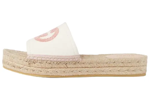 GUCCI Women's Espadrille Slide 'Interlocking G White Shell' Women's