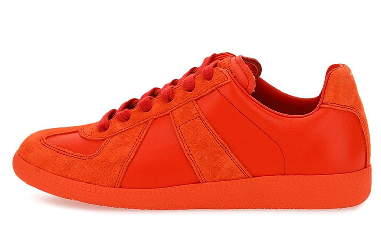 Maison Margiela Replica Cow Leather Low top Stylish Skateboarding Shoes Women's Orange Red