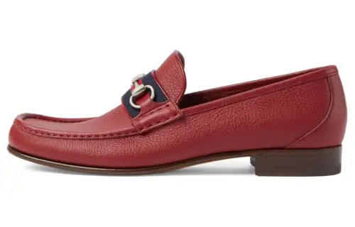GUCCI Horsebit Loafers Men's Red