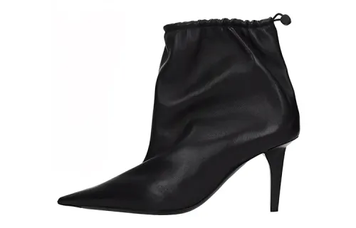 Balenciaga Leather Ankle Boots Women's Black