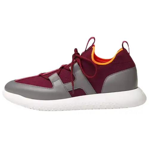 HERMES Duel Abrasion Resistant Low top Casual Shoes Men's Red