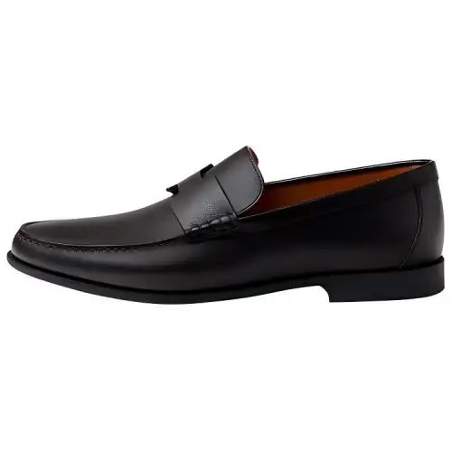 HERMES Duke Loafers Men's Ebony Brown