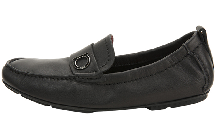 FERRAGAMO Gancini Loafers Women's Casual Shoes Women's Black