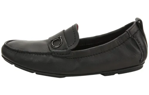 FERRAGAMO Gancini Loafers Women's Casual Shoes Women's Black