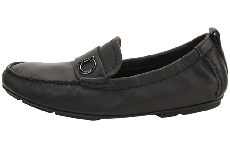 FERRAGAMO Gancini Loafers Women's Casual Shoes Women's Black