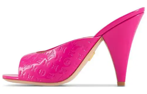 LOUIS VUITTON Slide Slippers Women's Pink