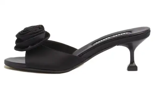 MIU MIU Slide Slippers Women's Black