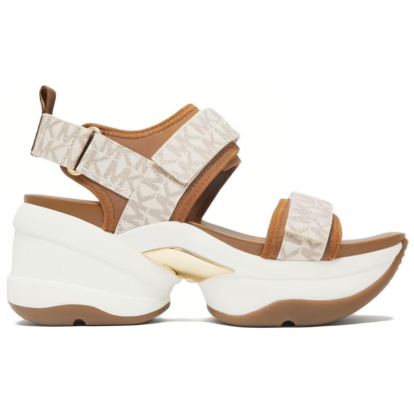 MICHAEL KORS Fabric Beach Sandals Women's Brown