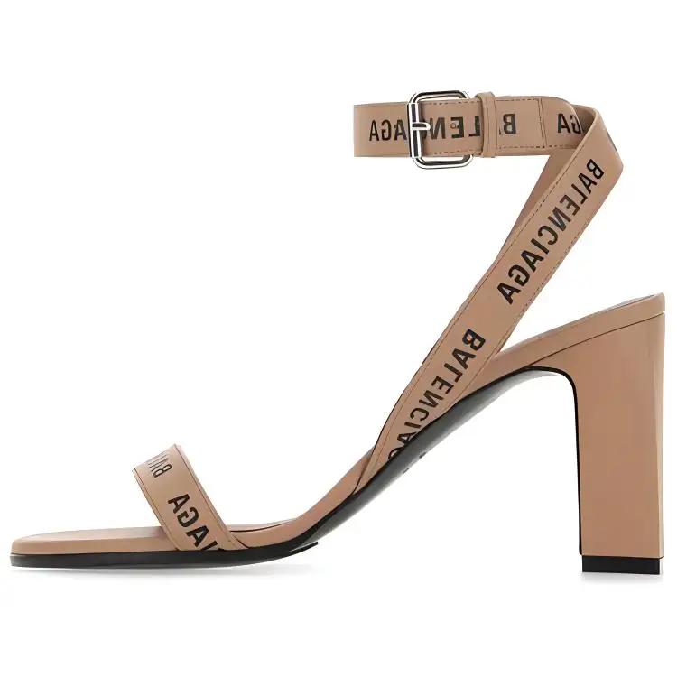 Balenciaga Afterhour Chunky Heel High Heels Women's Camel