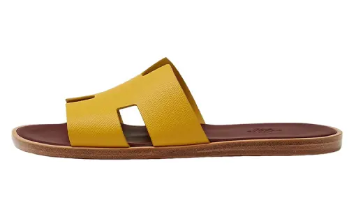 HERMES Izmir Slip on Slide Slippers Men's Yellow