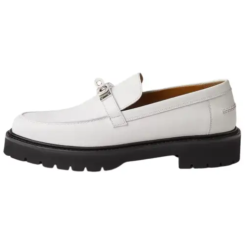 HERMES Icone Loafers Men's White