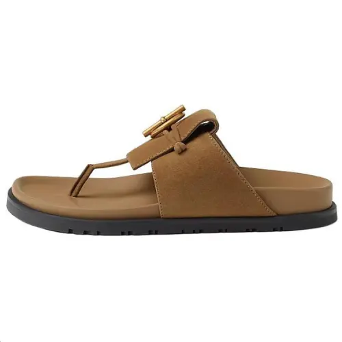HERMES Joyce Flip Flops Women's Umber
