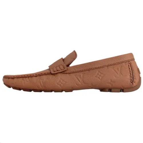 LOUIS VUITTON Monte Carlo Calfskin Loafers Men's Brown