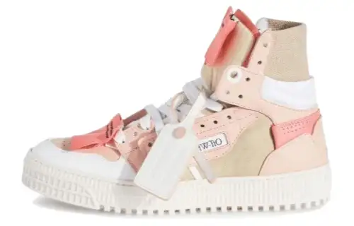 OFF WHITE Off Court 3.0 Calf Leather Pink Beige Women's