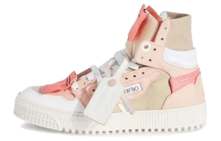 OFF WHITE Off Court 3.0 Calf Leather Pink Beige Women's