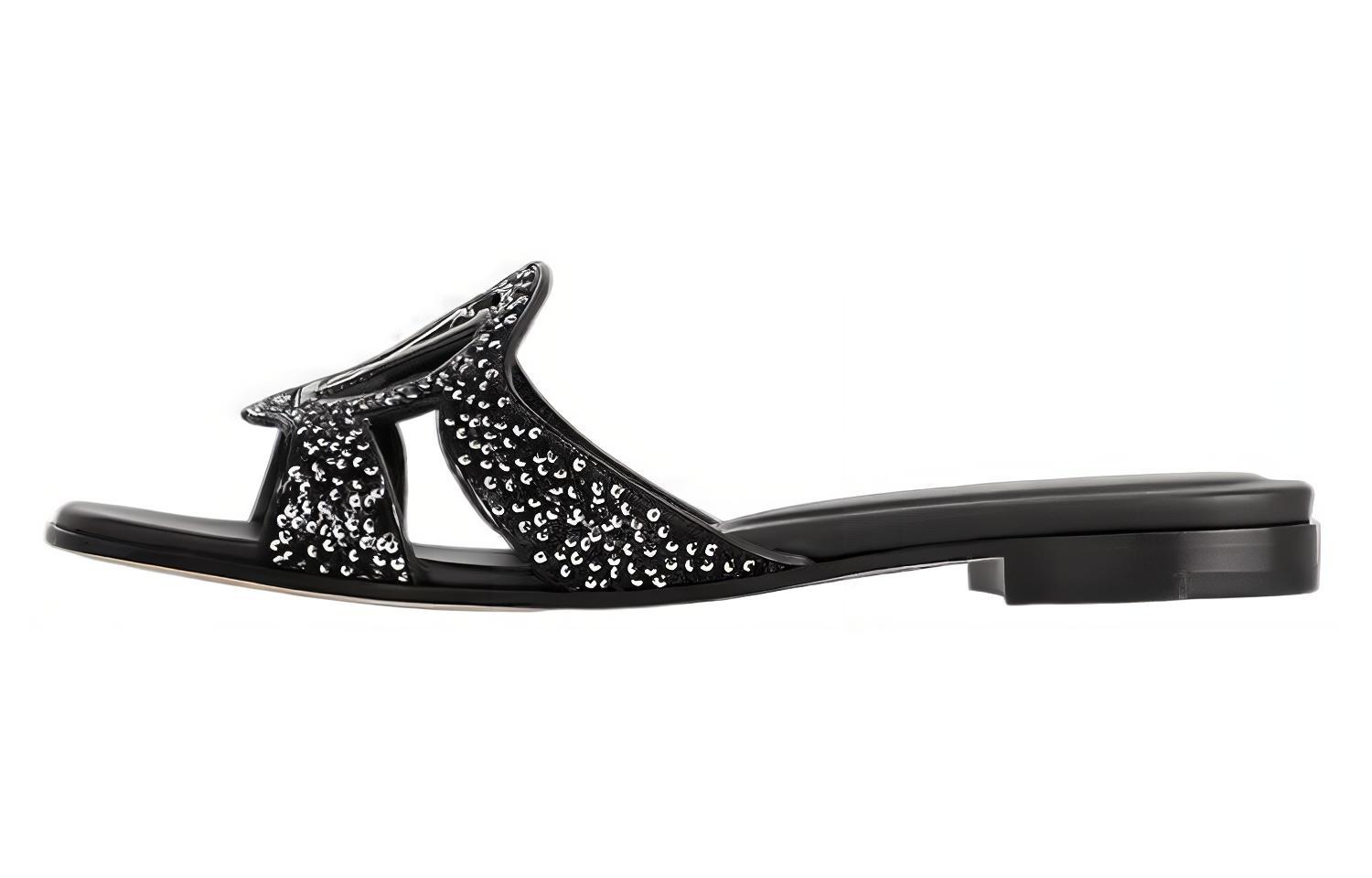 LOUIS VUITTON Isola Slide Slippers Women's Black