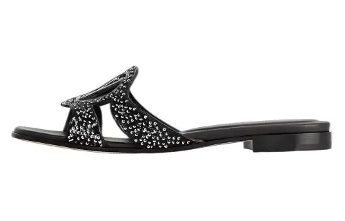 LOUIS VUITTON Isola Slide Slippers Women's Black
