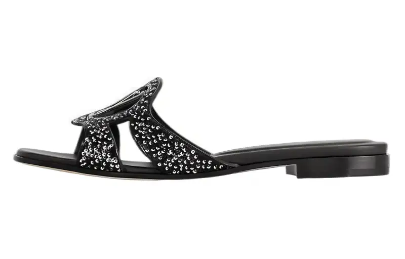 LOUIS VUITTON Isola Slide Slippers Women's Black