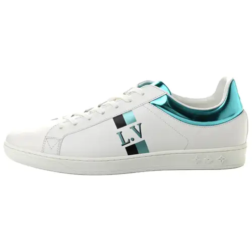 LOUIS VUITTON Cow Leather Low top Skateboard Shoes Men's White