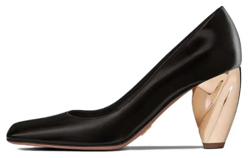 DIOR Rhodes Abrasion Resistant Cone Heel High Heels Women's Black