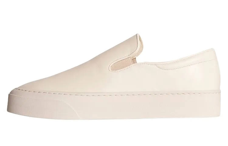 THE ROW Marie H Leather Stylish Skateboarding Shoes Women's White
