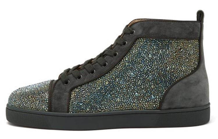CHRISLV High top Stylish Skateboarding Shoes Men's Black Green