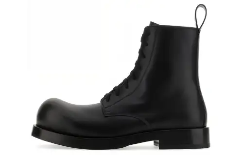 Bottega Veneta Tire Ankle Boots Men's Black