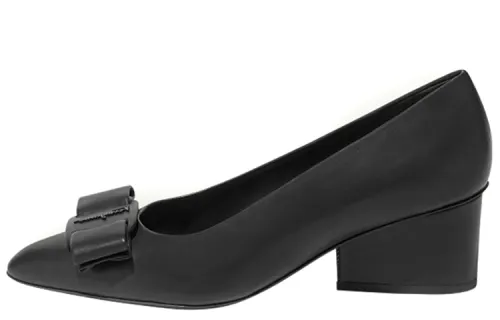 FERRAGAMO Viva Chunky Heel High Heels 5.5cm Women's Black