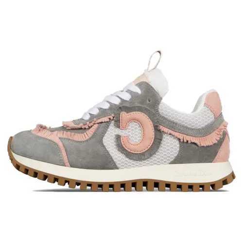 DIOR C'est Dior Leather Low top Casual Shoes Women's Gray