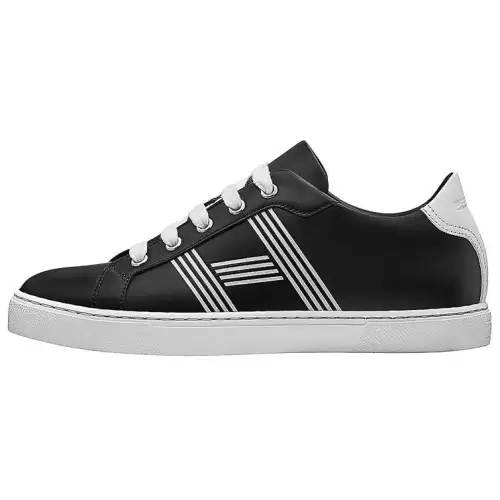 HERMES Avantage Calfskin Low top Casual Skate Shoes Women's Black
