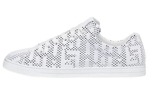 FENDI Low Top Mesh, Leather Stylish Skateboarding Shoes Men's White