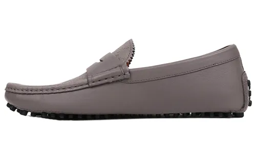 GUCCI Gommino Loafers Men's Low Top Gray