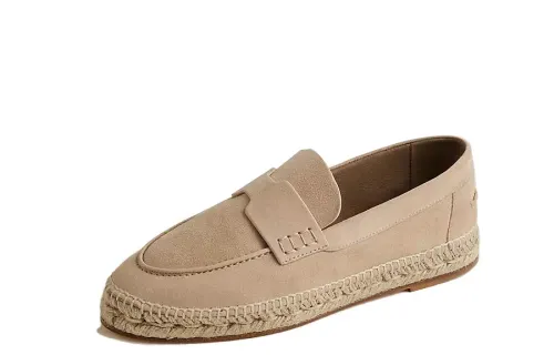 HERMES Trip Flat Shoes Women's Nude