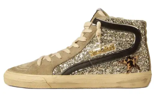 Golden Goose Slide High top Skateboard Shoes Women's Platinum
