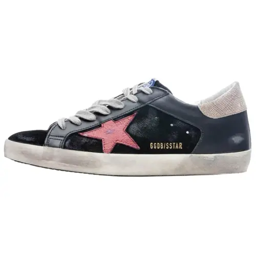 Golden Goose Super Star Flat Low top Skateboard Shoes Men's Black