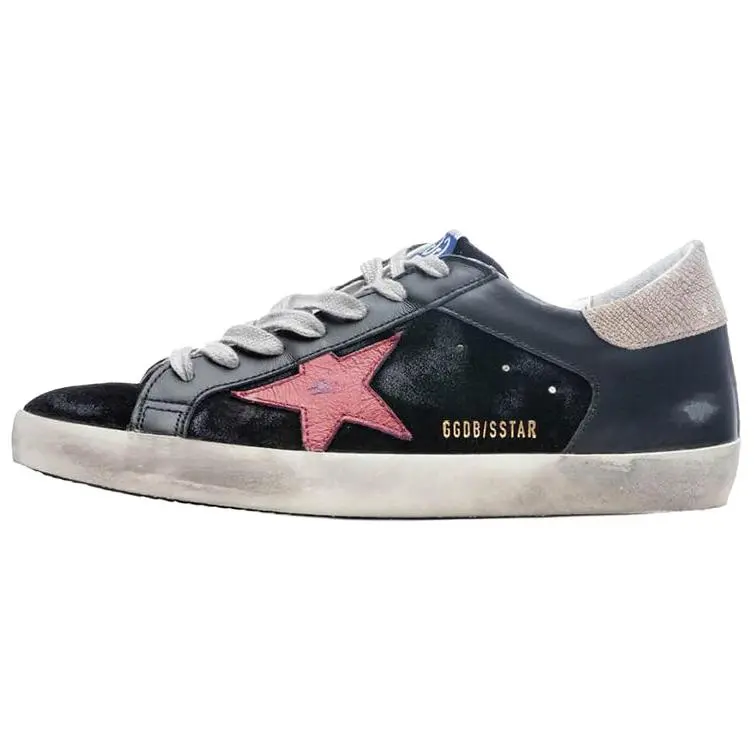Golden Goose Super Star Flat Low top Skateboard Shoes Men's Black