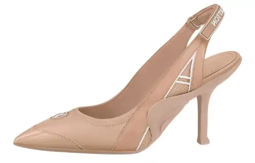 LOUIS VUITTON Archlight Leather Slim Heel High Heels 9cm Women's Nude Pink