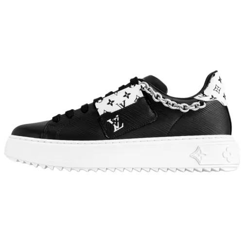 LOUIS VUITTON Time Out Low top Skateboard Shoes Women's Black