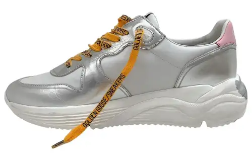 Golden Goose Running Sole Low top Casual Shoes Women's White Silver