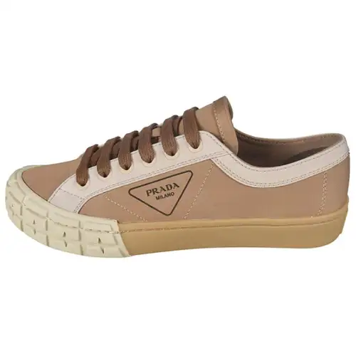 PRADA Canvas Stylish Skateboarding Shoes Men's Brown