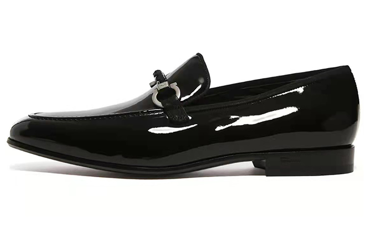 FERRAGAMO Gancio Men's Casual Shoes Men's Black