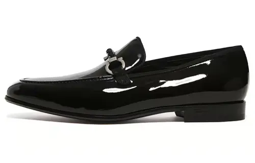 FERRAGAMO Gancio Men's Casual Shoes Men's Black